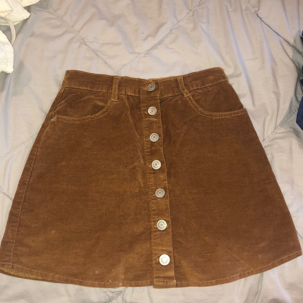 Brown/tan button down skirt from brandy Melville